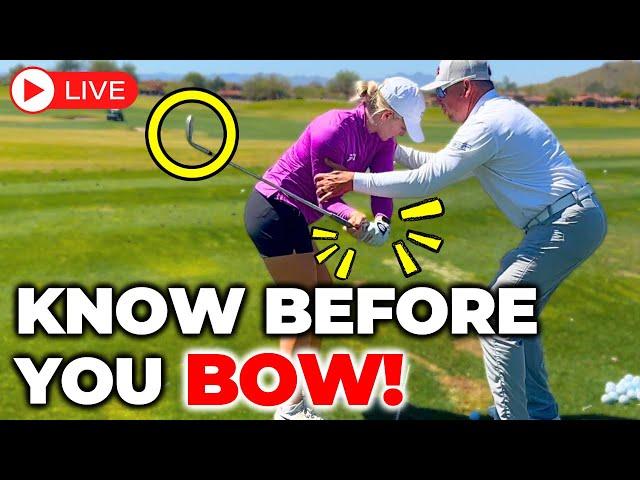 Golf Lesson: Fixing A Bowed Left Wrist (She Left Hitting Irons Dead Straight!)