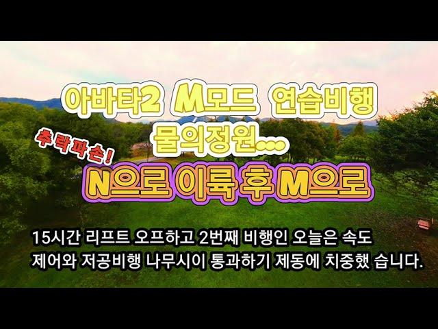 dji아바타2 물의정원 M모드 연습비행