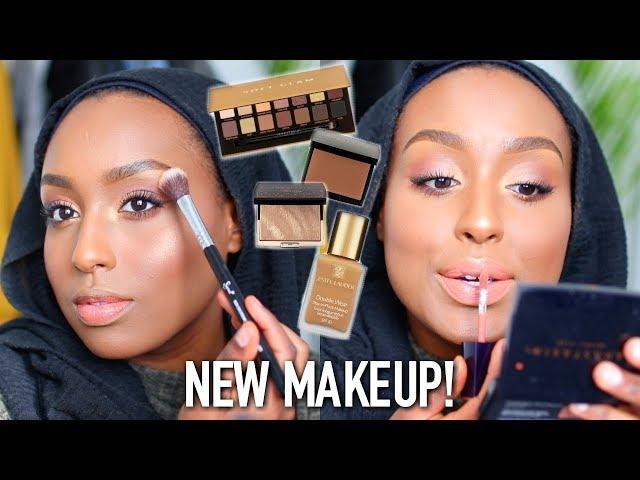 TESTING NEW MAKEUP! | ABH Soft Glam & ABH Bronzer, Double Wear Foundation + More | Aysha Abdul