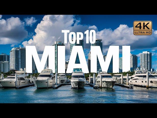 TOP 10 Things to do in MIAMI | Florida Travel Guide 4K { 2024 }