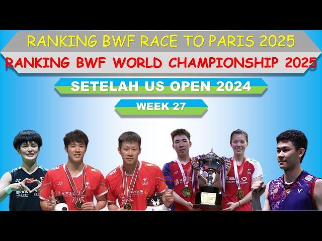 Ranking BWF Race To Paris 2025 │ BWF World Championship 2025 │ Setelah US Open 2024 │