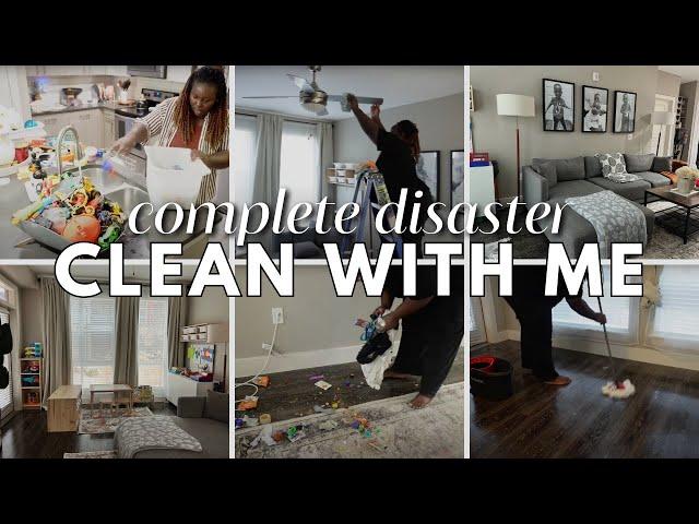 COMPLETE DISASTER LIVING ROOM DEEP CLEAN | OVERWHELMED CLEAN WITH ME | MESSY HOUSE | FAITH MATINI
