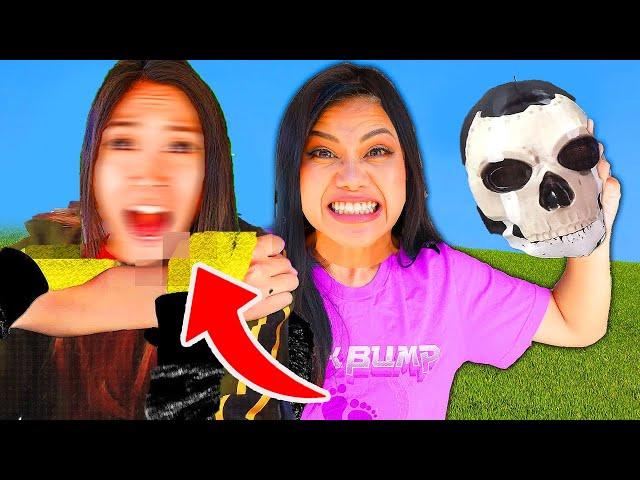 UNMASKED EVIL GIRL SCATTERED SKULL!!  (Chad Wild Clay Spy Ninjas Vy Qwaint