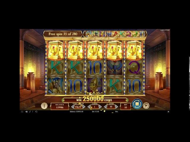 Legacy of Dead (slot) from Play'n Go - Maximum Win