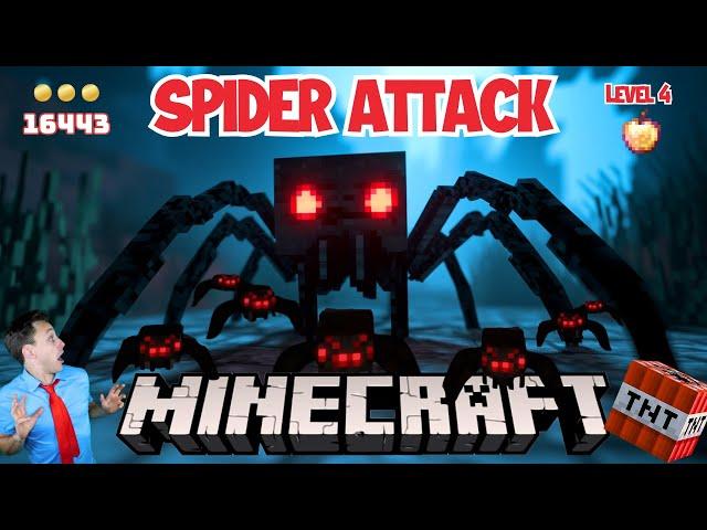 ️ Minecraft Spider Attack | ️ Kids Brain Break, Workout and Fun PE Game