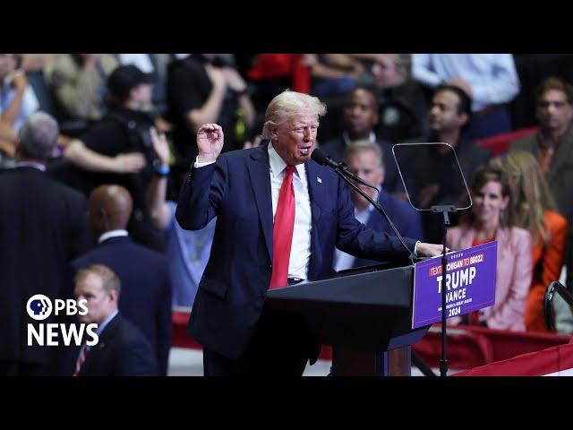 WATCH LIVE: Trump speaks at first rally since Biden leaves 2024 presidential race