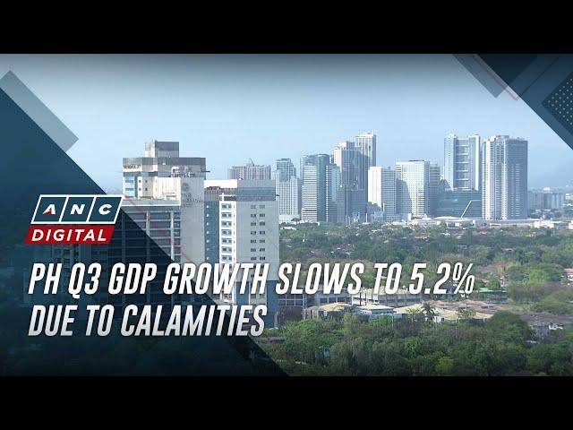 PH Q3 GDP growth slows to 5.2% due to calamities | ANC