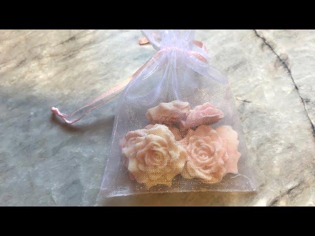 Cutting Rose Clay Confetti Soap and Making individual Rose Soaps