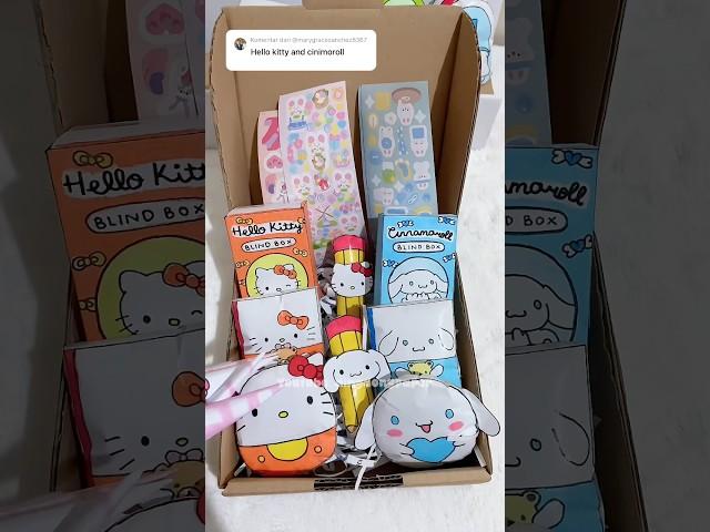 Packing sanrio squishy order (fake)  comment what to do next  #papercraft #sanrio #shorts