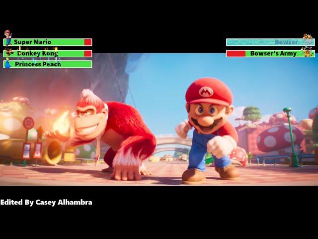 The Super Mario Bros. Movie (2023) Final Battle with healthbars 1/2