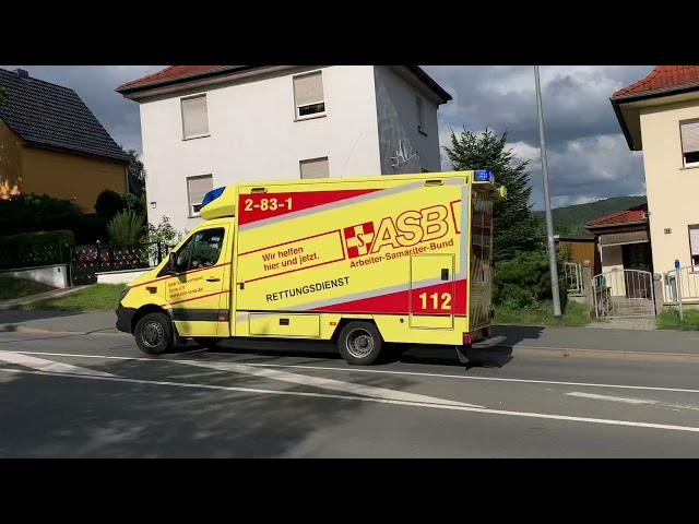 Jena ASB Rettungswagen Einsatzfahrt | ASB Jena Ambulance Responding Code 2