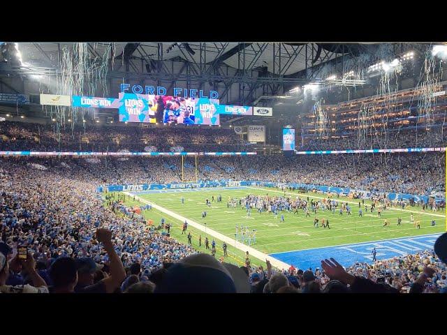 Lions vs Rams: First playoff win for Detroit in 32 years! Amazing atmosphere!