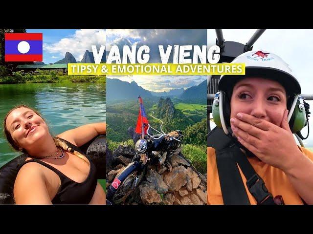 Tipsy & Emotional Adventures in VANG VIENG, Laos! Southeast Asia Backpacking Vlog 35