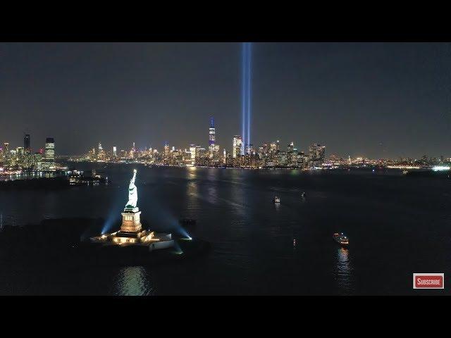 New York City Skyline at Night Screensaver Manhattan Skyline HD Aerial Landscapes Live