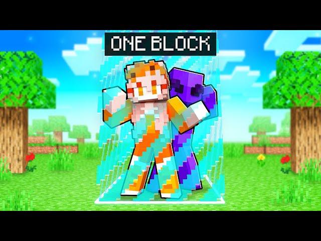 Minecraft But We’re LOCKED in ONE BLOCK!