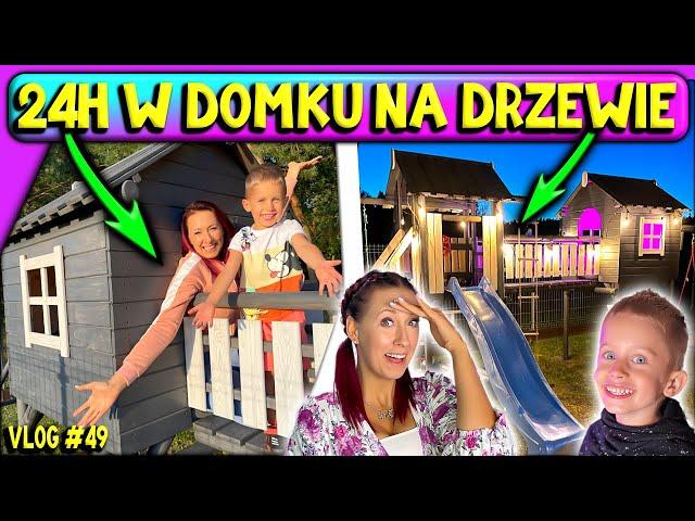 24H W DOMKU NA DRZEWIE CHALLENGE *bałam się*  Noc w domku Prezenty i Super Things Vlog #49