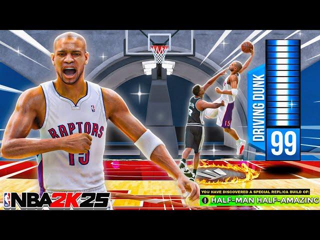 MY *NEW* GAMEBREAKING 99 DRIVING DUNK VINCE CARTER BUILD IS DUNKING ON EVERYONE IN NBA2k25!!!