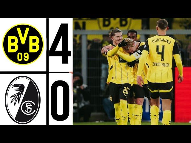 🟡 Dortmund - Freiburg (4-0) Highlights Bundesliga Dortmund dominates Freiburg