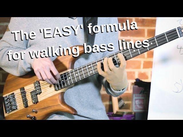 The SIMPLEST walking bass line formula - EXACTLY where to start