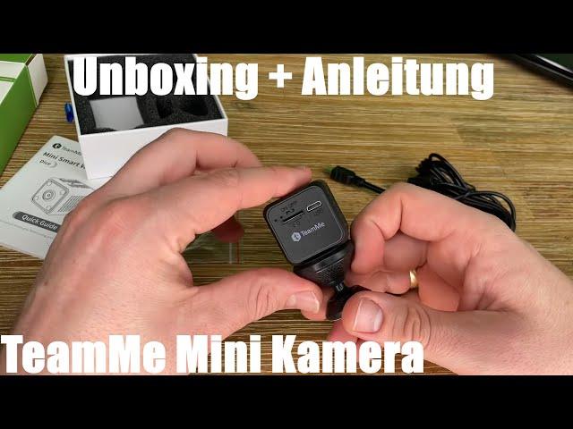 TeamMe Mini Kamera 1080P HD WLAN IP Kamera mit Akku Nanny Sicherheitskamera Unboxing und Anleitung