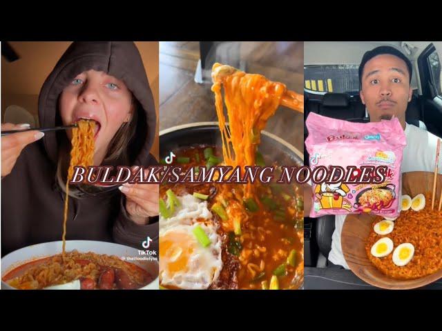 BULDAK/Samyang noodles mukbang TikTok compilation