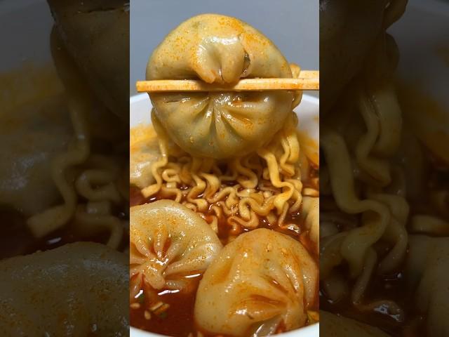 buldak soup ramen with dumplings #asmr #koreanfood