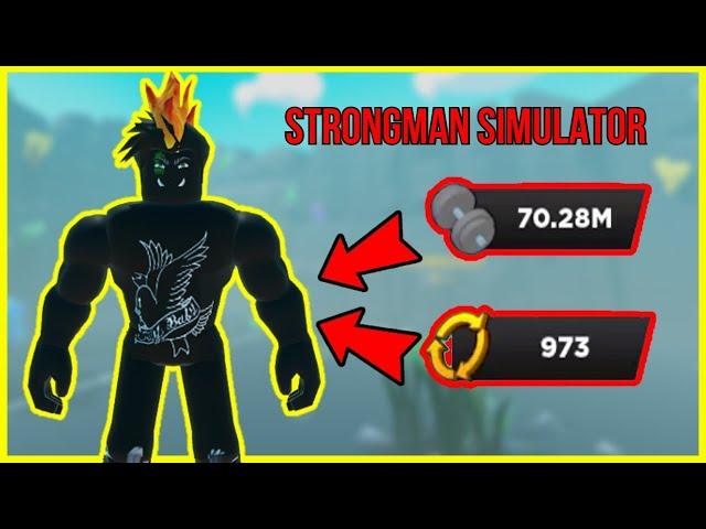 70 MILLION strength and 970 REBIRTHS in Strongman Simulator!