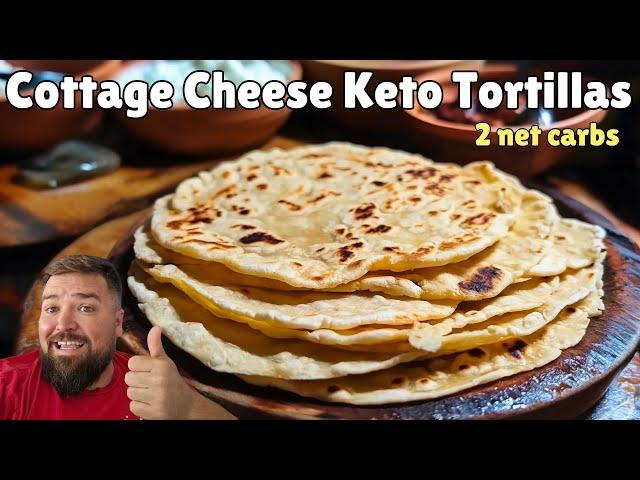 The World's Best Keto Tortillas | Cottage Cheese Based! Easy and fast