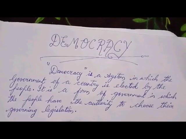 Paragraph on DEMOCRACY