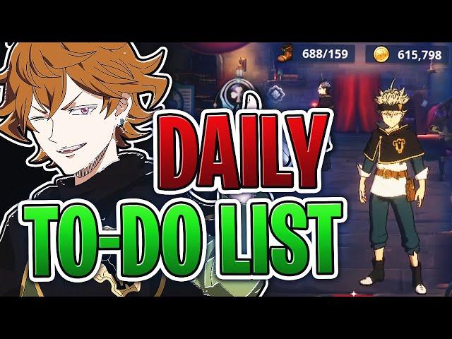 MY DAILY ROUTINE ON BCM TO PROGRESS MY ACCOUNT! BLACK CLOVER MOBILE GUIDE
