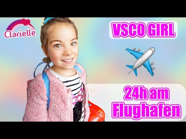 24h am Flughafen | VSCO Girl fliegt nach London | Clarielle