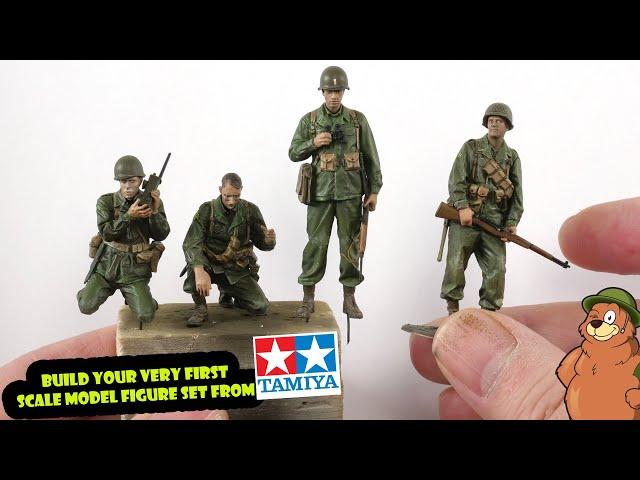 Build/Paint your very first TAMIYA scale figures ! - USA ww2 scout set