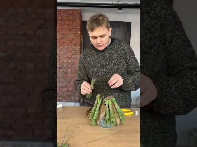 Новогодняя композиция в подарок своими руками l Ч.2
