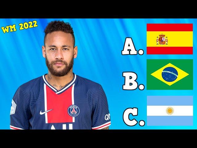 Guess Which Country each Player Represents? - WM 2022 Edition - Football Quiz 2022