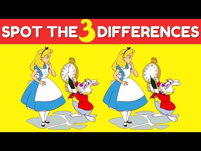 Spot The 3 Differences Fairy Tales | Find The Difference |  Puzzle | Quiz   #quiz #riddles