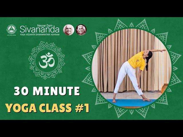 30-Minute Sivananda Yoga: Kapalabhati, Sun Salutation, and Asanas | Class #1