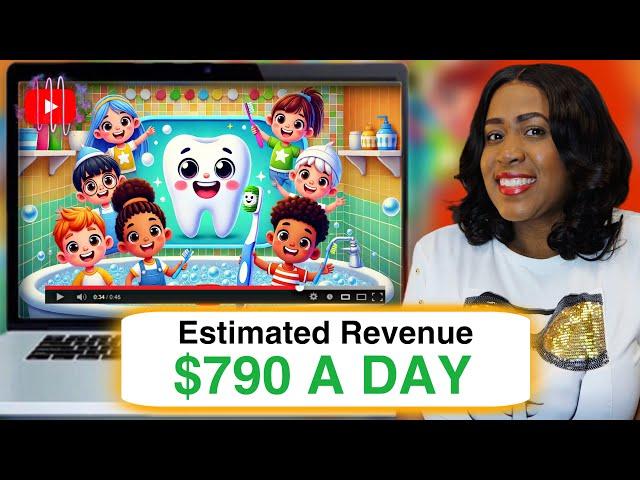 How To Create Faceless Kids Animation Videos on YouTube IN MINUTES & Make $790/Day -Step by Step