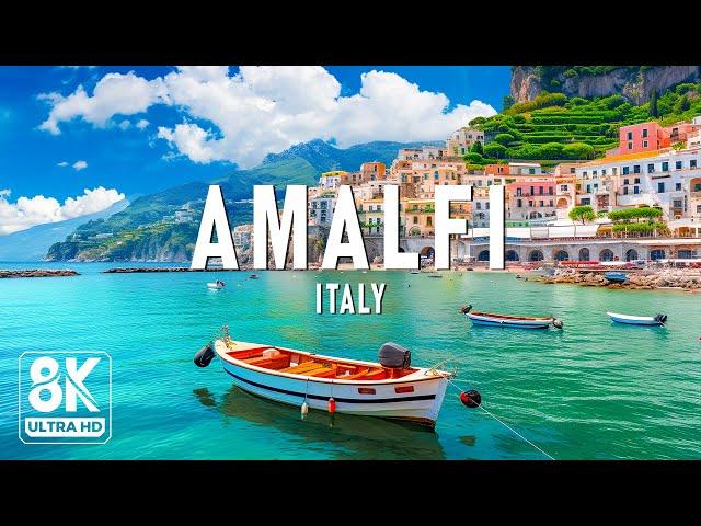 Amalfi 8K UHD - Explore The Breathtaking Beauty Of Italy's Coastal Gem With Soft Piano Music