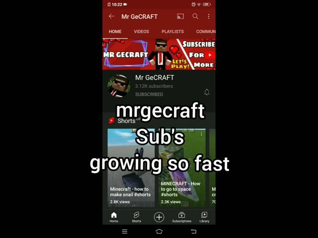 @Mr GeCRAFT Subscribers Growing So Fast