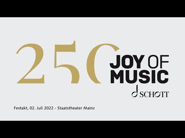 250 Jahre Schott Music - Impressionen des Festakts im Staatstheater Mainz