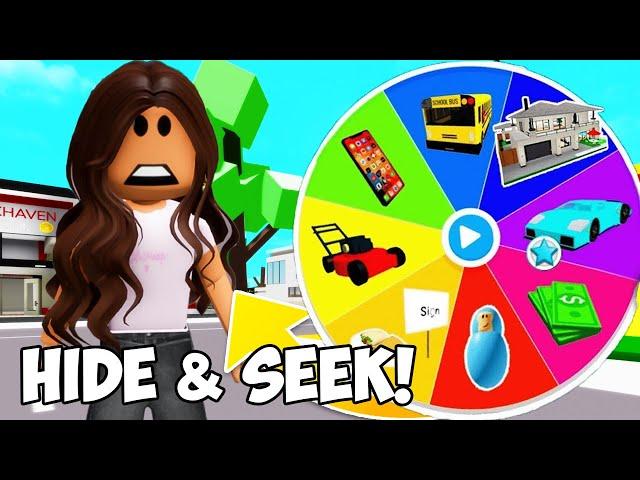HIDE & SEEK in Brookhaven, but WHEEL chooses hiding SPOT!!