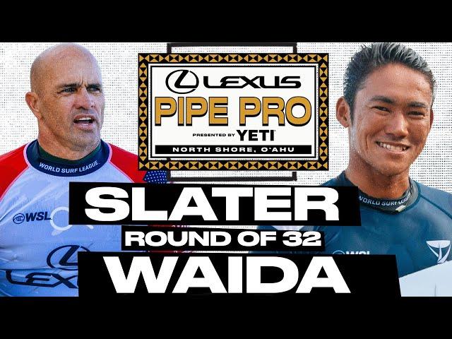 Kelly Slater vs Rio Waida | Lexus Pipe Pro presented by YETI 2025 - Round of 32