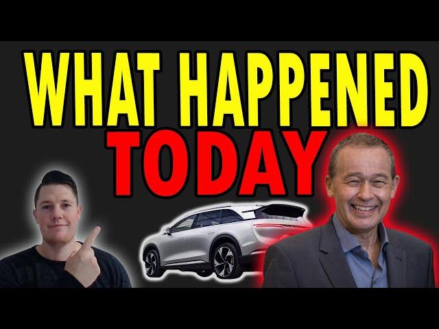 What Happened w Lucid TODAY ️ NEW Lucid INTERVIEW - BULLISH on Upcoming Q2 Earnings 