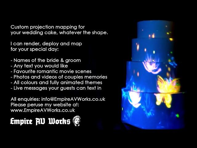 Projection Mapping of Wedding Cake Service - Empire AV Works