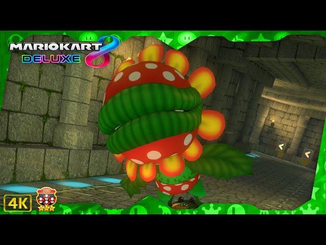 Mario Kart 8 Deluxe ⁴ᴷ Mushroom Cup (200cc 3-Star Rank) Petey Piranha gameplay