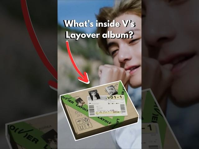 What’s inside V’s NEW album Layover? (green version) #taehyung #bts #v #unboxing