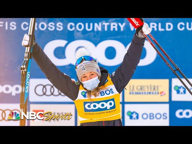 Jessie Diggins barely hangs on to win 10KM freestyle in Sweden | NBC Sports