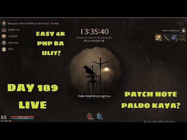 Night Crows Day 189 Patch Note Let G! mag .75 na kaya?