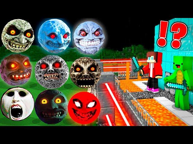 LUNAR MOONS vs Security House in Minecraft! paw patrol house Maizen JJ and Mikey